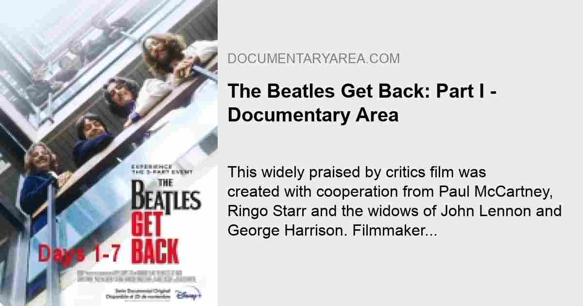 Series The Beatles Get Back - Documentary Area